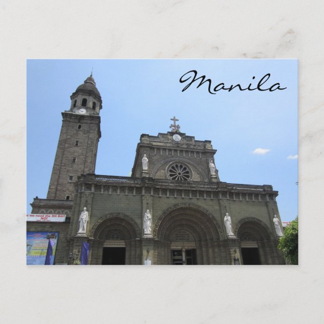 manila cathedral vykort (Framsida)
