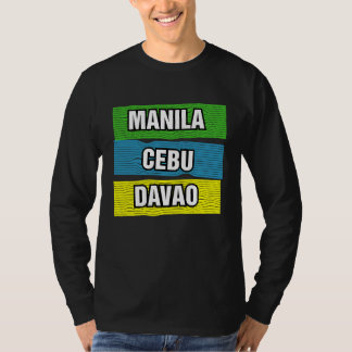 Manila Cebu Davao Filippinerna Internationella Res T Shirt