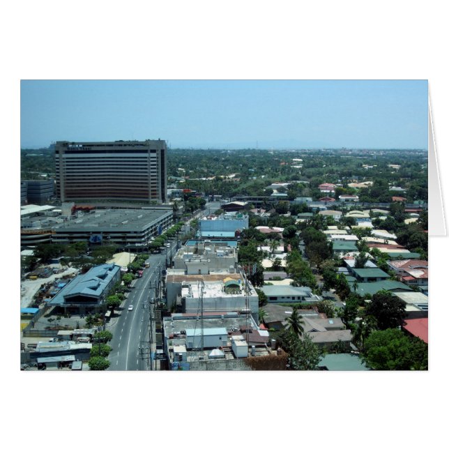manila cityscen hälsningskort (Framsidan Horizontal)