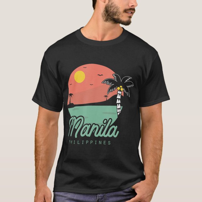 Manila Filipino Pinoy Summer Philippines  T Shirt (Framsida)