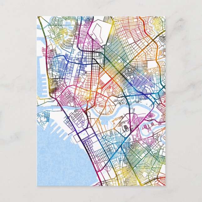 Manila Filippinerna City Karta Vykort (Framsida)