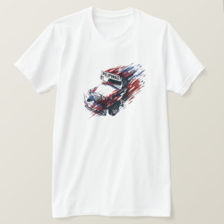Manila Filippinerna Jeepney Souvenir Resegrafik T Shirt