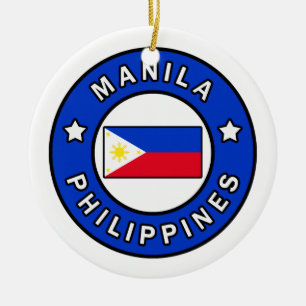 Manila Filippinerna Julgransprydnad Keramik