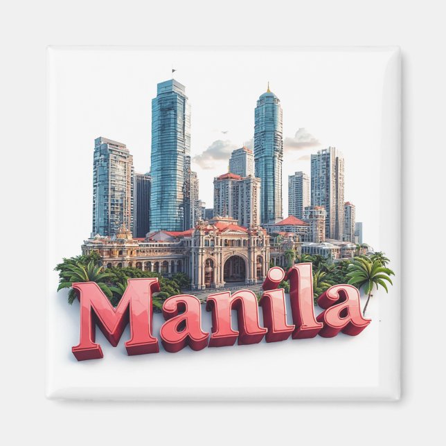 Manila Filippinerna Resa Present För Besökare 🗺️ Magnet (Framsidan)