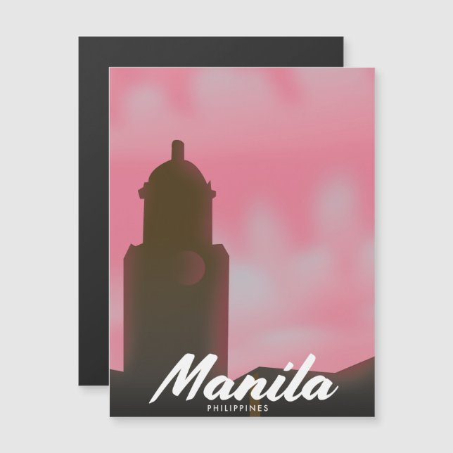 Manila Filippinerna resaffisch. (Fram/baksida)