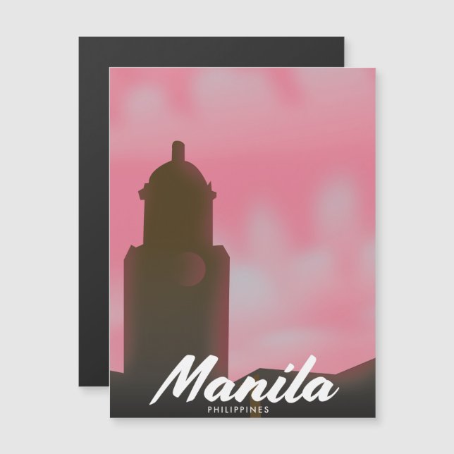 Manila Filippinerna resaffisch. (Fram/baksida)