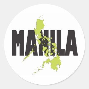 Manila, Filippinerna Runt Klistermärke