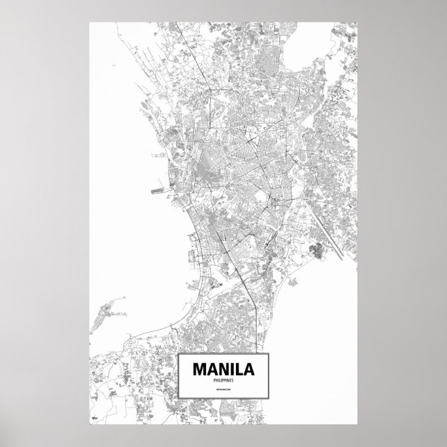 Manila, Filippinerna (svart på vit) Poster (Framsidan)
