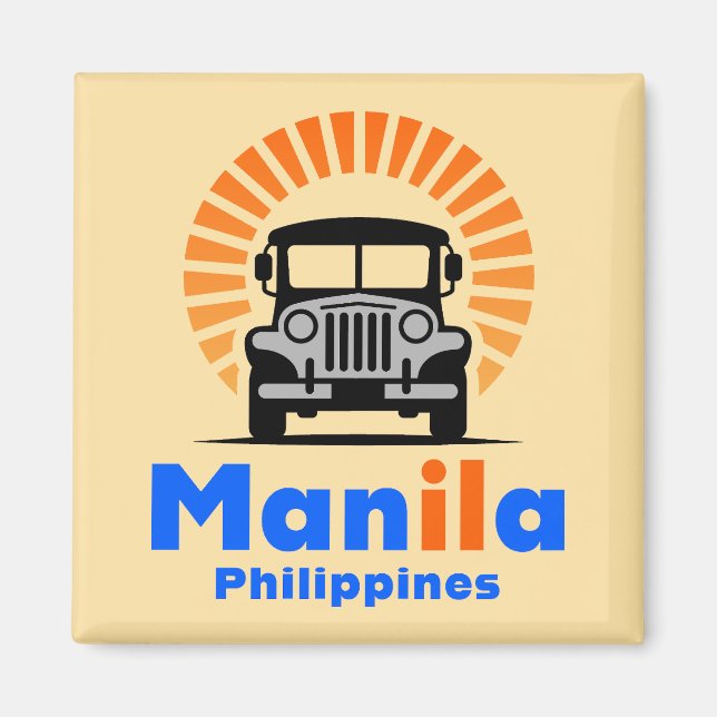 Manila Filippinerna Sydostasien Magnet (Framsidan)