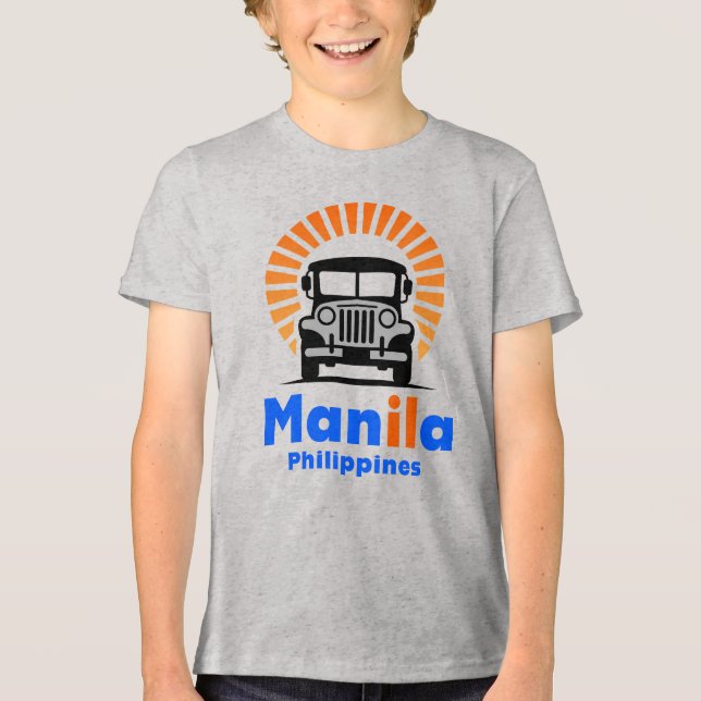 Manila Filippinerna Sydostasien T Shirt (Framsida)