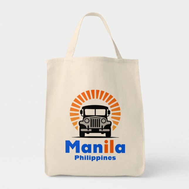 Manila Filippinerna Sydostasien Tygkasse (Framsidan)