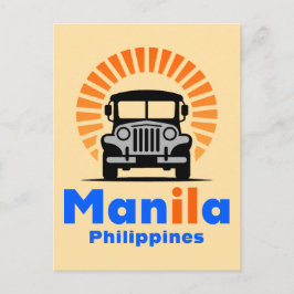 Manila Filippinerna Sydostasien Vykort