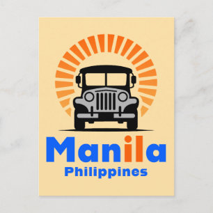Manila Filippinerna Sydostasien Vykort