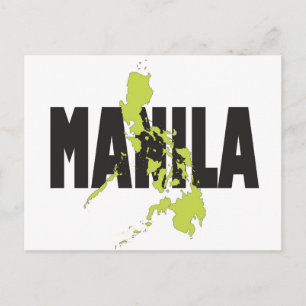 Manila, Filippinerna Vykort