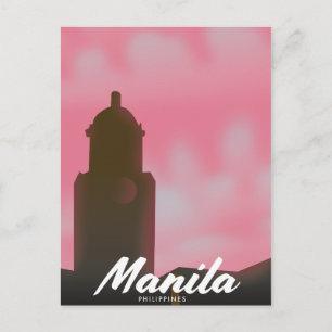 Manila Filippinernas reseaffisch. Vykort