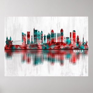 Manila FilippinSkyline Poster