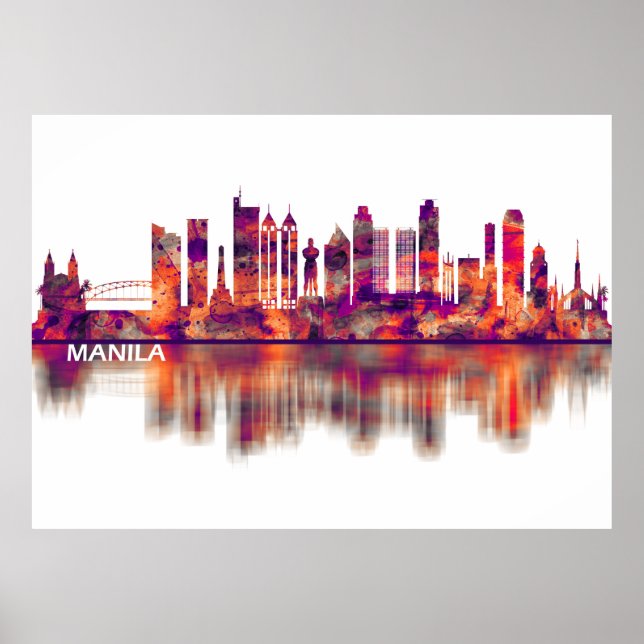 Manila FilippinSkyline Poster (Framsidan)