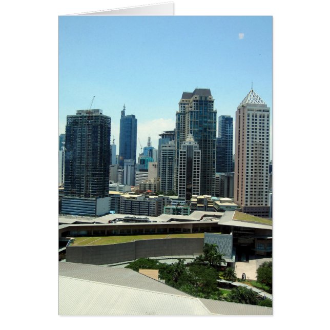 manila himlar high hälsningskort (Framsidan)