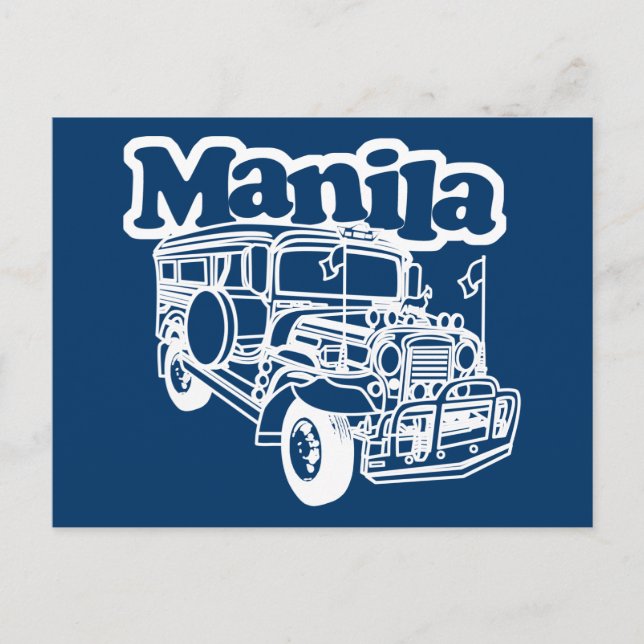Manila Jeepney Vykort (Framsida)