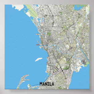 Manila karta poster