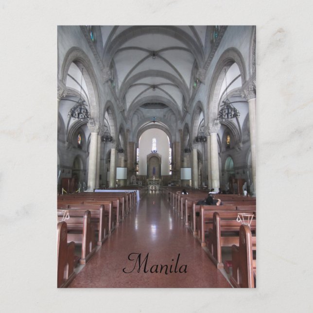 manila katedralaisle vykort (Framsida)