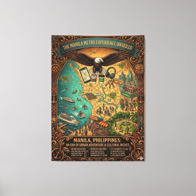 Manila Metro Experience Canvastryck (Framsida)