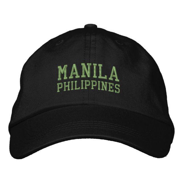 Manila Philippines Baseball hat Broderad Keps (Framsida)