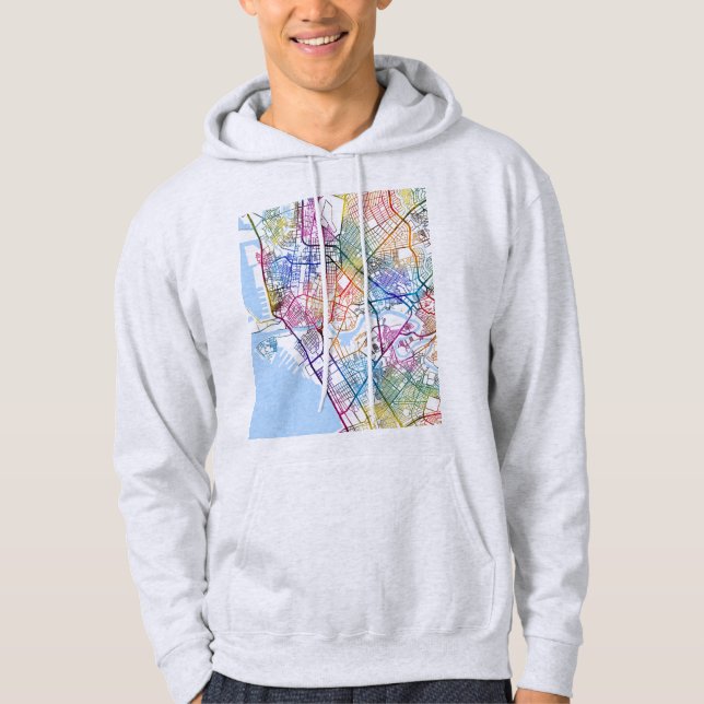  Manila Philippines City Map Hoodie (Framsida)