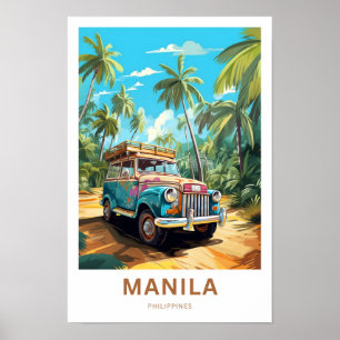 Manila Philippines Travel Print Poster