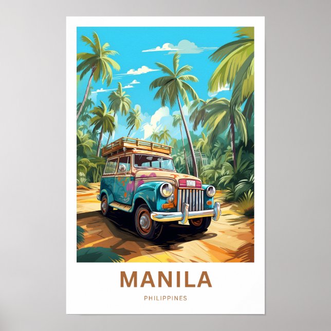 Manila Philippines Travel Print Poster (Framsidan)