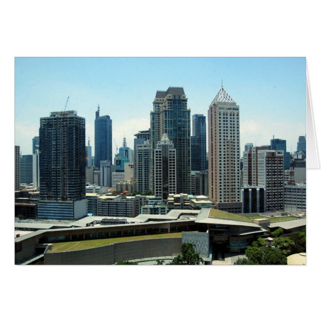 manila skyline hälsningskort (Framsidan Horizontal)