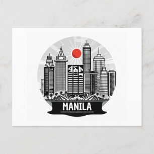 Manila Skyline Vykort