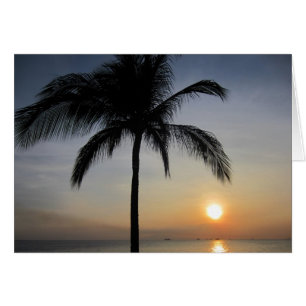 manila sunset handflatan hälsningskort