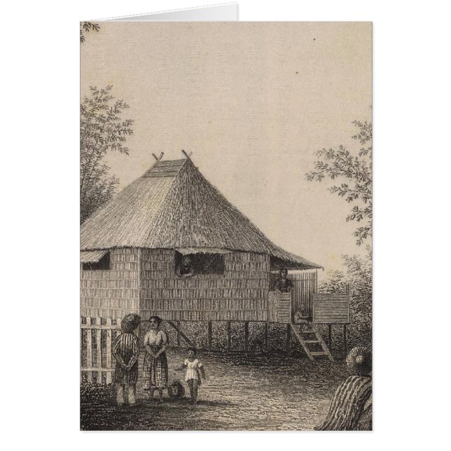 Manilla cottage hälsningskort (Framsidan)