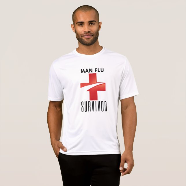 Maninfluensaöverlevande Tee Shirt (Hel framsida)