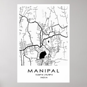 Manipal Karta Poster Karnataka Indien