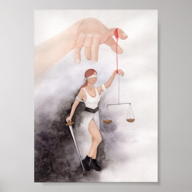 Manipulation of Justice Law System Art Print Poster (Framsidan)