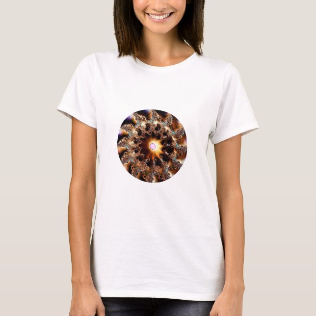 Manipulerad Mandelbrot Fractal T Shirt (Framsida)