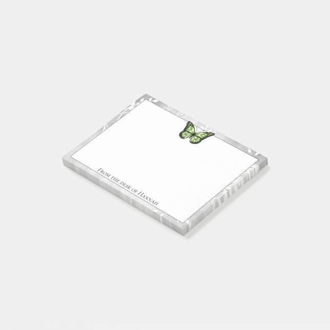 Manipulerande Grönt-fjäril-anteckningar Post-it Block (Vinklad)
