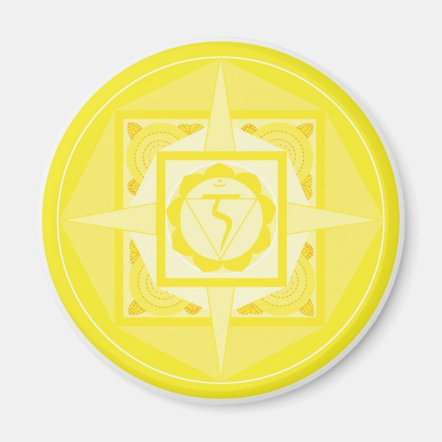 Manipura Chakra Mandala (Solarplexus Chakra) Magnet (Framsidan)