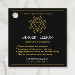 Manipura Solar Plexus Chakra Candle Label  Gåvor Etiketter