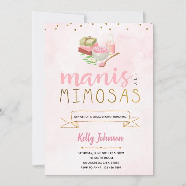 Manis och Mimosas partiförfrågan Inbjudningar (Framsida)