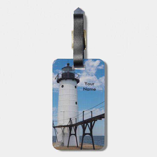 Manistee Lighthouse Bagagebricka (Baksidan Lodrät)