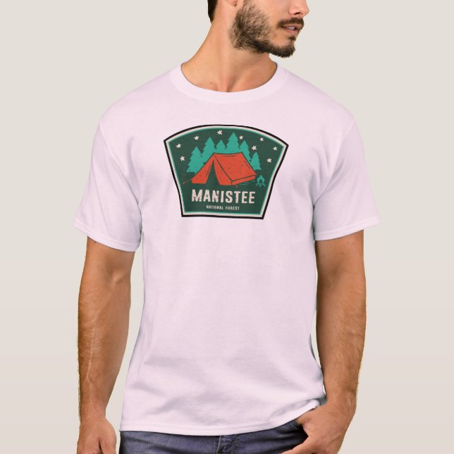 Manistee National Forest Camping T Shirt (Framsida)