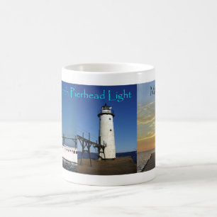 Manistee North Pierhead Light 3 bildmugg Kaffemugg