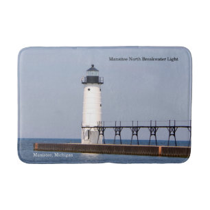 Manistee North Pierhead Light bathmat Badrumsmatta
