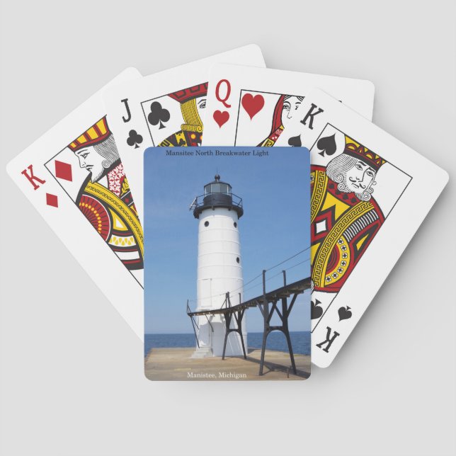 Manistee North Pierhead Light High Spelkort (Baksidan)