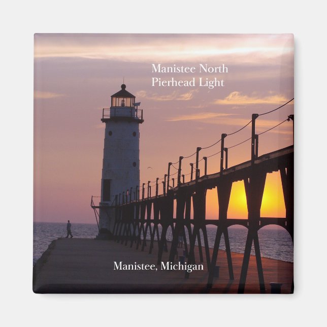 Manistee North Pierhead Light magnet (Framsidan)
