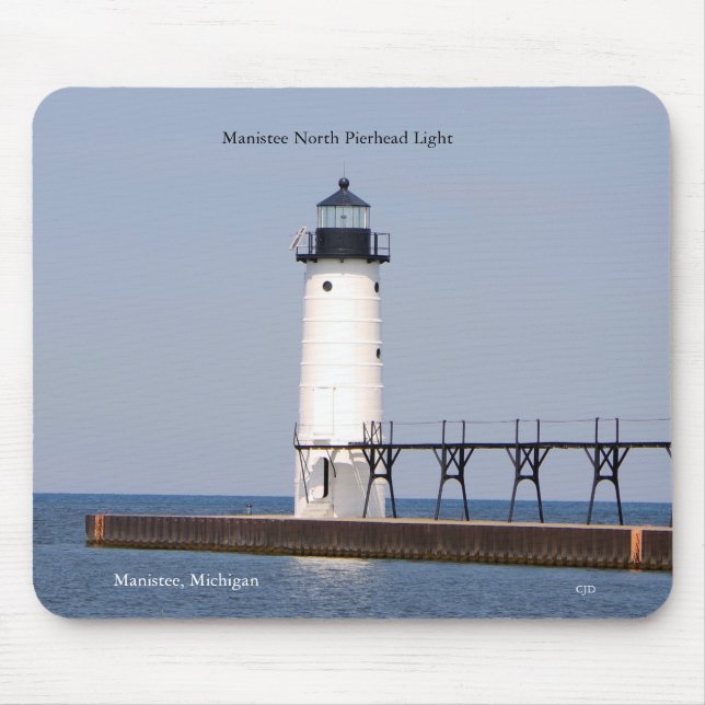 Manistee North Pierhead Light mousepad Musmatta (Framsidan)