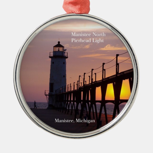 Manistee North Pierhead Light-ornament Julgransprydnad Metall (Framsidan)